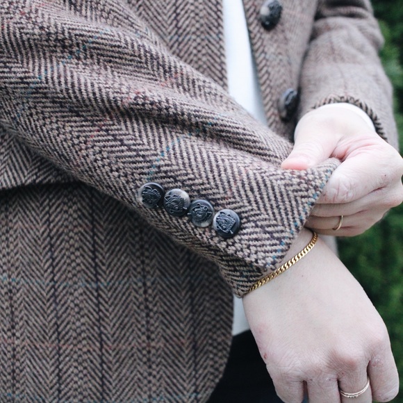 RALPH LAUREN - 90s Wool Tweed Blazer (Vintage) - Picture 4 of 9